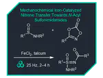 Mechanochemical Iron-Catalyzed Nitrene Transfer Reactions: Direct Synthesis of <i>N</i>-Acyl Sulfonimidamides from Sulfinamides and Dioxazolones